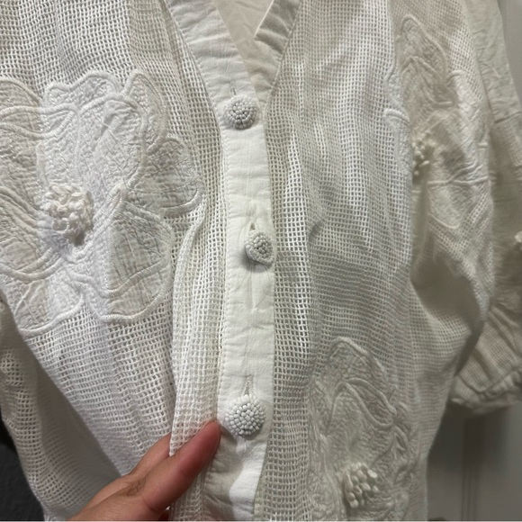 FARM RIO white flower top size medium - Picture 7 of 7